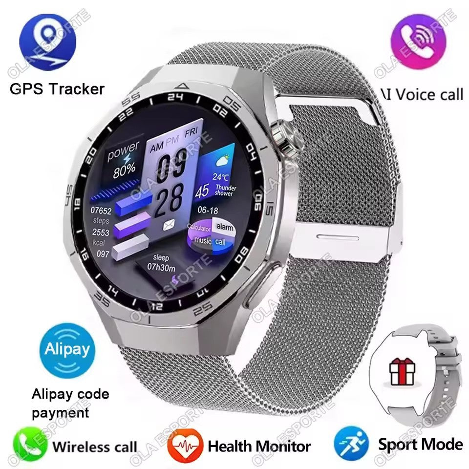 Novo Smartwatch GT5 Pro 5 Pro Masculino Tela HD AMOLED GPS Frequência Cardíaca Chamada Bluetooth IP68 À Prova D'água Smartwatch Masculino Presentes de F Fim de Ano