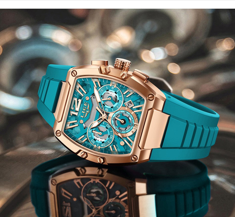 LIGE Men Watch Fashion Top Brand Luxury Silicone Military Watch Men Casual Sports Waterproof Date Quartz Wristwatches For Men