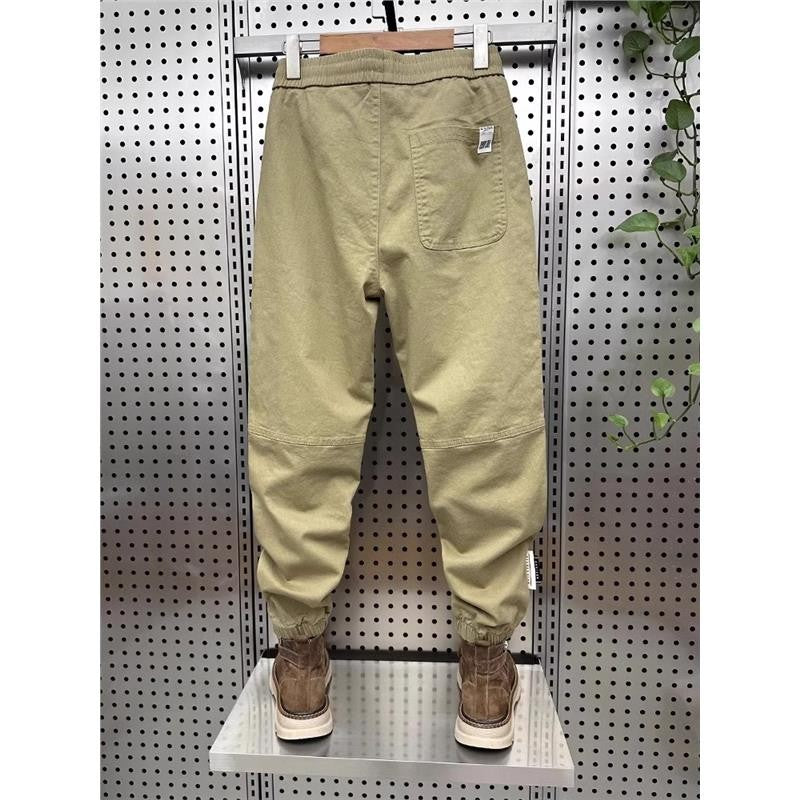 American Sle Workwear Pants Men's Trendy Brand Cuffed Harem Pants Splice Function down Jaet Spring Autumn Thin Casual Pants