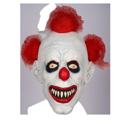 Realistic Texture Scary Clown Latex Mask Halloween Adult Cosplay Costume Prop Thriller Party Full Face Headgear