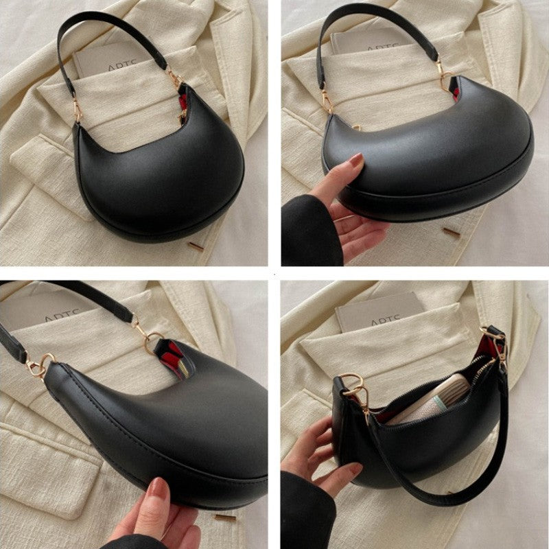 New Fashionable High-end Moon-shaped Baseball Bag Showing Luxury Women's Single Shoulder Bag Elegant lady Handbags bolso mujer