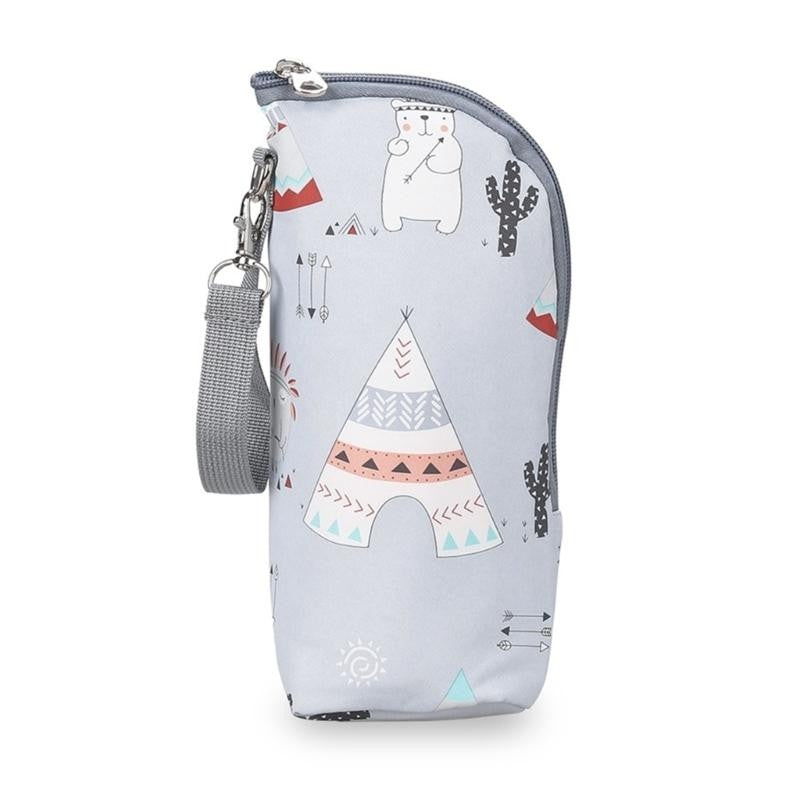 Baby Milk Bottle Insulation Bag Printed Travel Carry Case Portable Feeding Bottle Thermal Handbag Strollers Hanging Bag