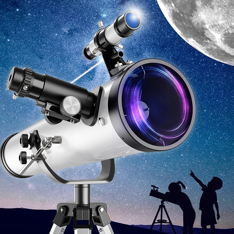 Telescópio Profissional Monocular 35X-875X com Abertura Grande de 114MM F70076 para Observação de Estrelas, Pássaros e Lua