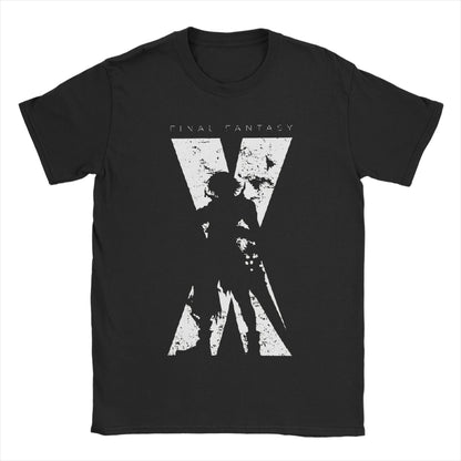 Men's Final Fantasy X Minimal T Shirts  Cotton Tops Novelty Short Sleeve Crewneck Tees Party T-Shirts