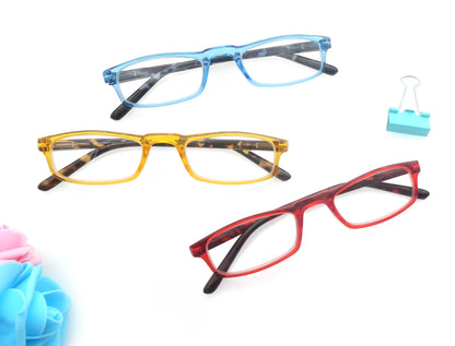 Women Men Reading Glasses Classic Small Rectangle Frame Spring Hinge Ulrta Comtable Wear Readers Eyeglass with Diopters