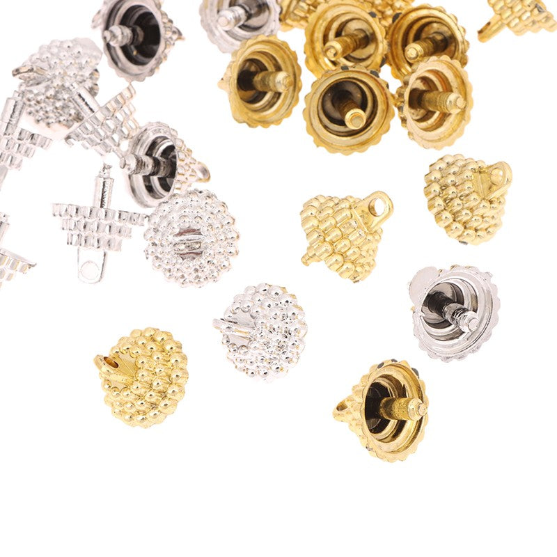 50/100pcs Creative Accessory Christmas Parts Pendant Set Balls Charms Pendants Caps Decoration Holder Sphere Stand Replacement