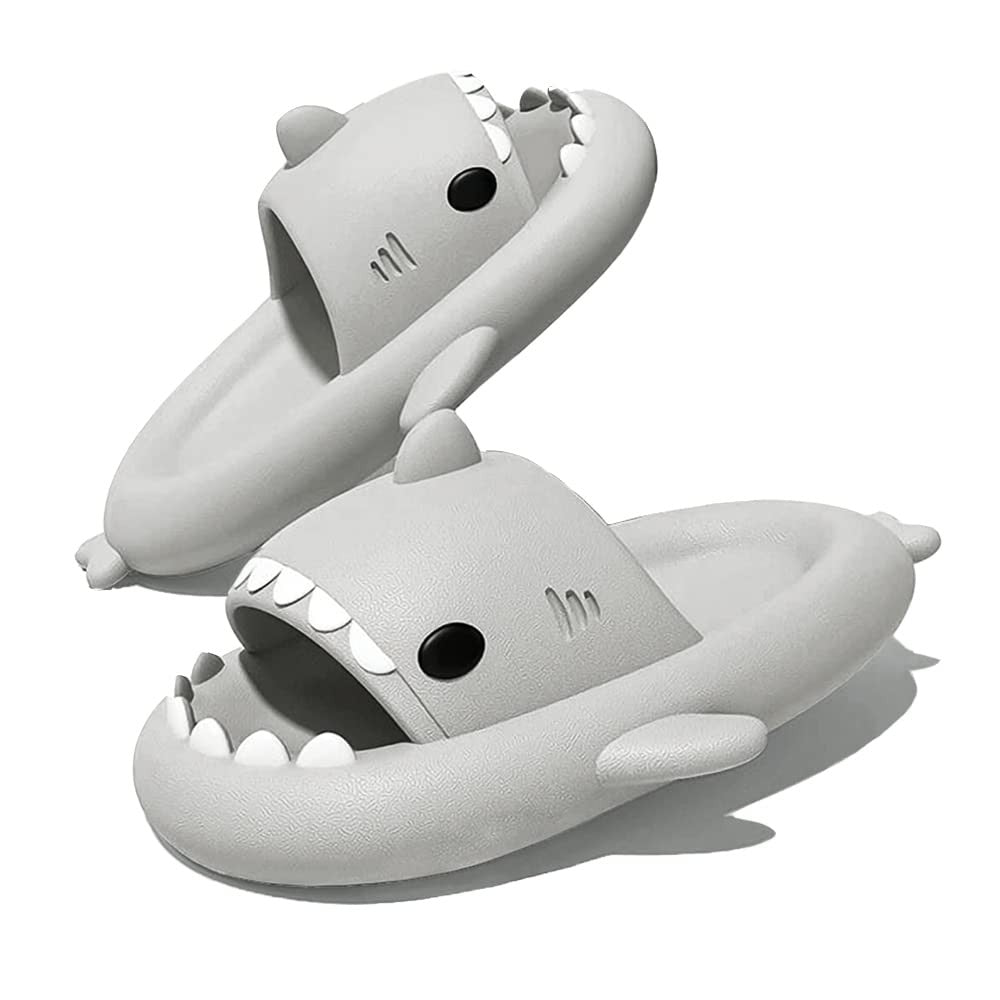KIDMI New Men's and Women's Shark Slides Cloud Slippers Summer Open Toe Slide Sandals Casual Anti-Slip Beach Pool Shower Shoes