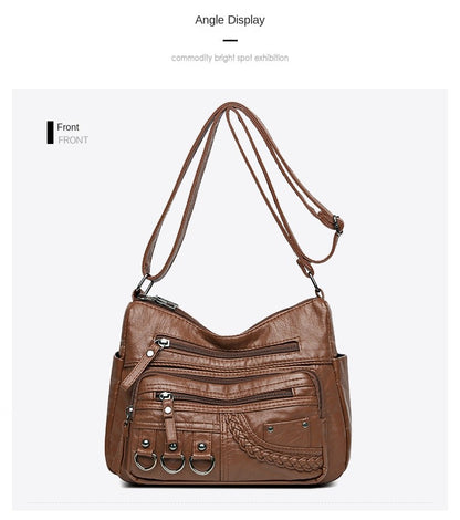 New Arrival Crossbody Shoulder Bag Soft Washed Leather Women's Mini Bag Versatile Handbag