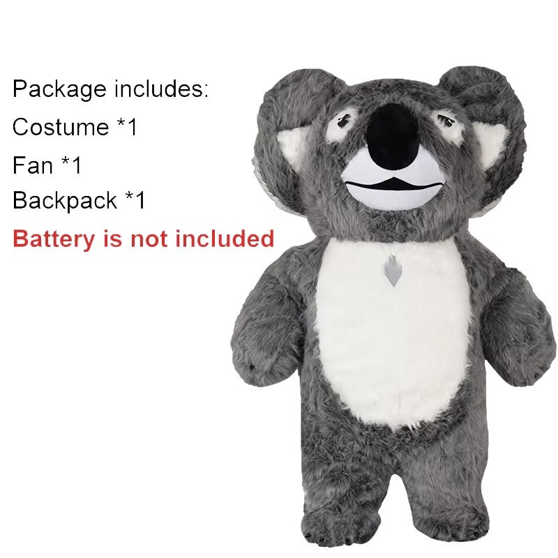 US stock Inflatable Polar Bear Costume Mascot for Advertising Christmas Halloween Adult Fursuit Panda Gorilla Carnival Suit