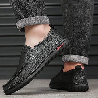 High Quality Leather Men Casual Shoes Breathable Mens Loafers Italian Luxury Brand Formal Mens Dress Shoes Slip-on Driving Shoes
