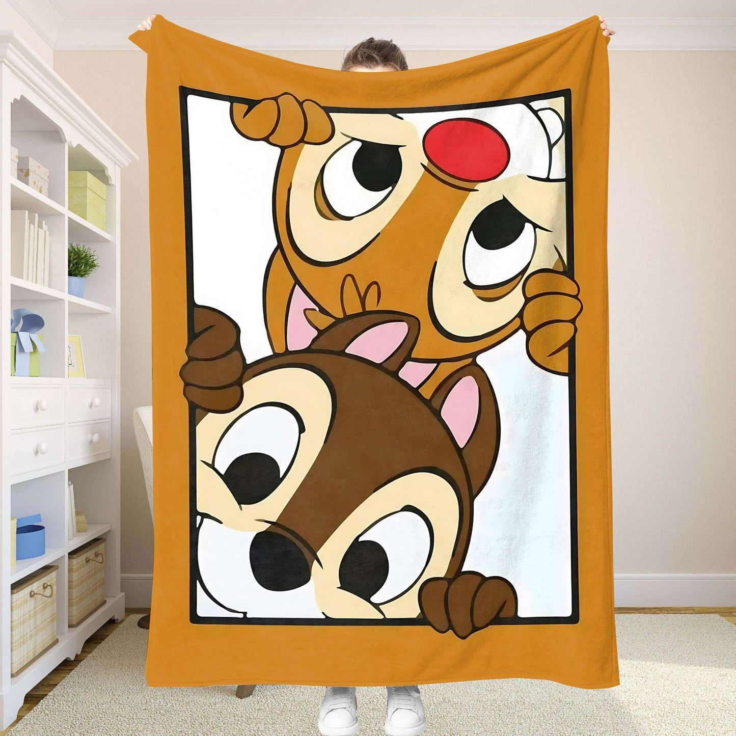 Mantas Chip&Dale Cobertor para Sofá Colcha de Cama Edredom de Verão Anime Colchas Mantas Duplo Bebê Decorativo