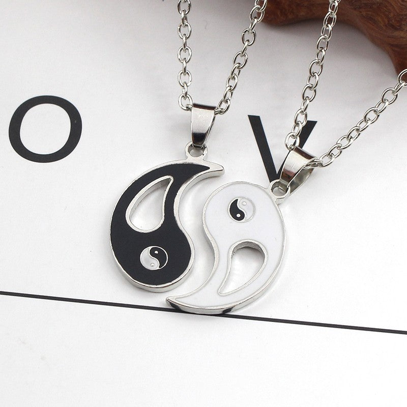 Eu Te Amo Melhores Amigos Colar de Casal Jóias Quebra-Cabeça BFF Chave Fechadura Tai Chi Coração Pingentes Colares para Mulheres Homens Presente Collier