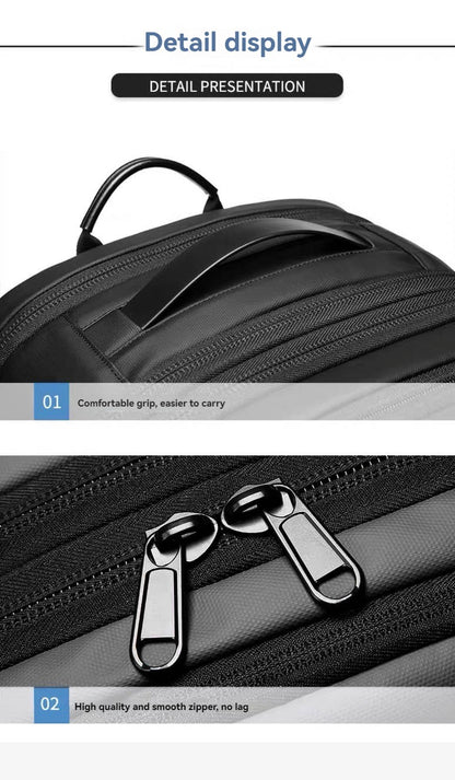 Vacuum sealed travel backpack, expandable air compression system waterproof TSA lock, travel backpack