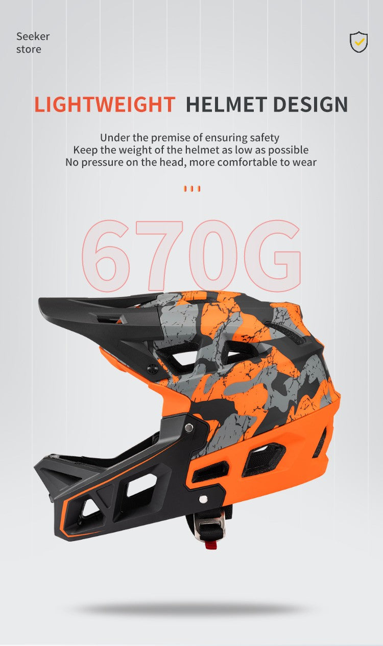 Seeker MTB adult Helmet Outdoor Off-road Helmet Racing Downhill Men Women Camouflage Full Helmet Bicycle Riding Safety Helmets