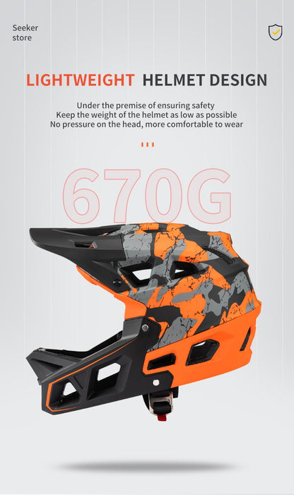 Seeker MTB adult Helmet Outdoor Off-road Helmet Racing Downhill Men Women Camouflage Full Helmet Bicycle Riding Safety Helmets