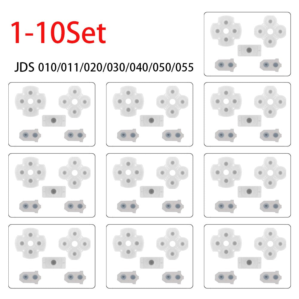 1-10Sets Replacement Conductive Rubber Pads for PS4 Controller Silicone Buttons Joystick Pads JDM-010/030/040/050 Repair Part