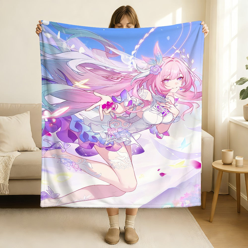Game Honkai Star Rail Cyrene Blanket Soft and Skin Friendly For Couch Bed Napping Bedspread All Seasons Comforter