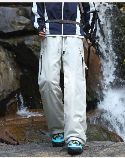 Calças de Caminhada Masculinas Inverno Quente Impermeáveis Corta-vento Refletivas para Escalada Acolchoadas Grossas para Camping Esqui Trekking Esportivas