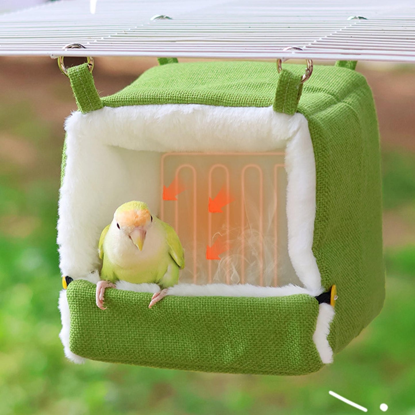 Ninho de Pássaros Aquecido Rede de Descanso Temperatura Ajustável Saco de Dormir Quente para Papagaios Calopsitas Conures Agapornis Pequenos Pássaros de Estimação