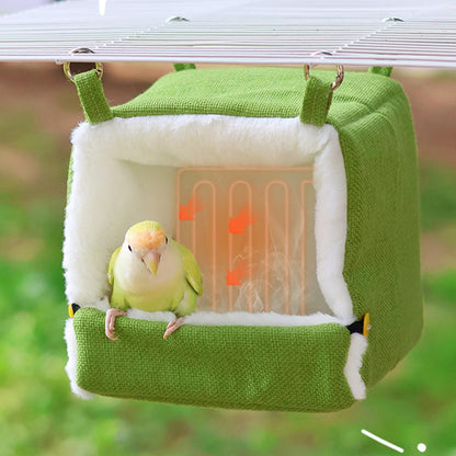 Ninho de Pássaros Aquecido Rede de Descanso Temperatura Ajustável Saco de Dormir Quente para Papagaios Calopsitas Conures Agapornis Pequenos Pássaros de Estimação