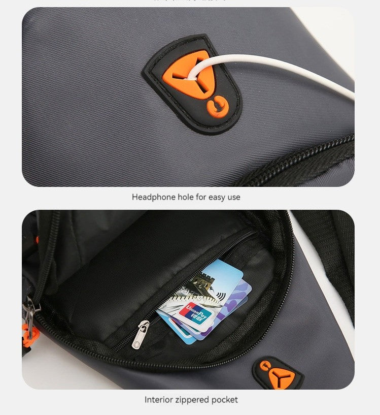 Rilibegan Nylon Men's Chest Bag 2023 New Portable Casual Shoulder Bag Trendy and Unique Design Crossbody Bag