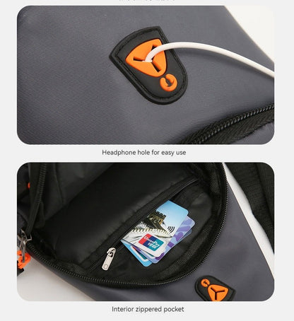 Rilibegan Nylon Men's Chest Bag 2023 New Portable Casual Shoulder Bag Trendy and Unique Design Crossbody Bag