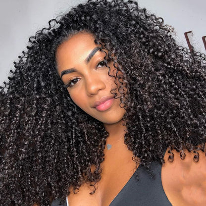 Cabelo Virgem Cru Barato de 30 Polegadas Birmanês Pixie Cacheado Ondulado (Bundle Deal) Cabelo Humano 100% Cru Cacheado Profundo 3/4 Pacotes de Extensão de Cabelo