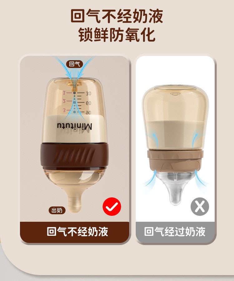 ? Minitutu ?Newborns aged 0-3-6 months, PPSU thermosensitive bottle/anti-colic, bottom return air exhaust