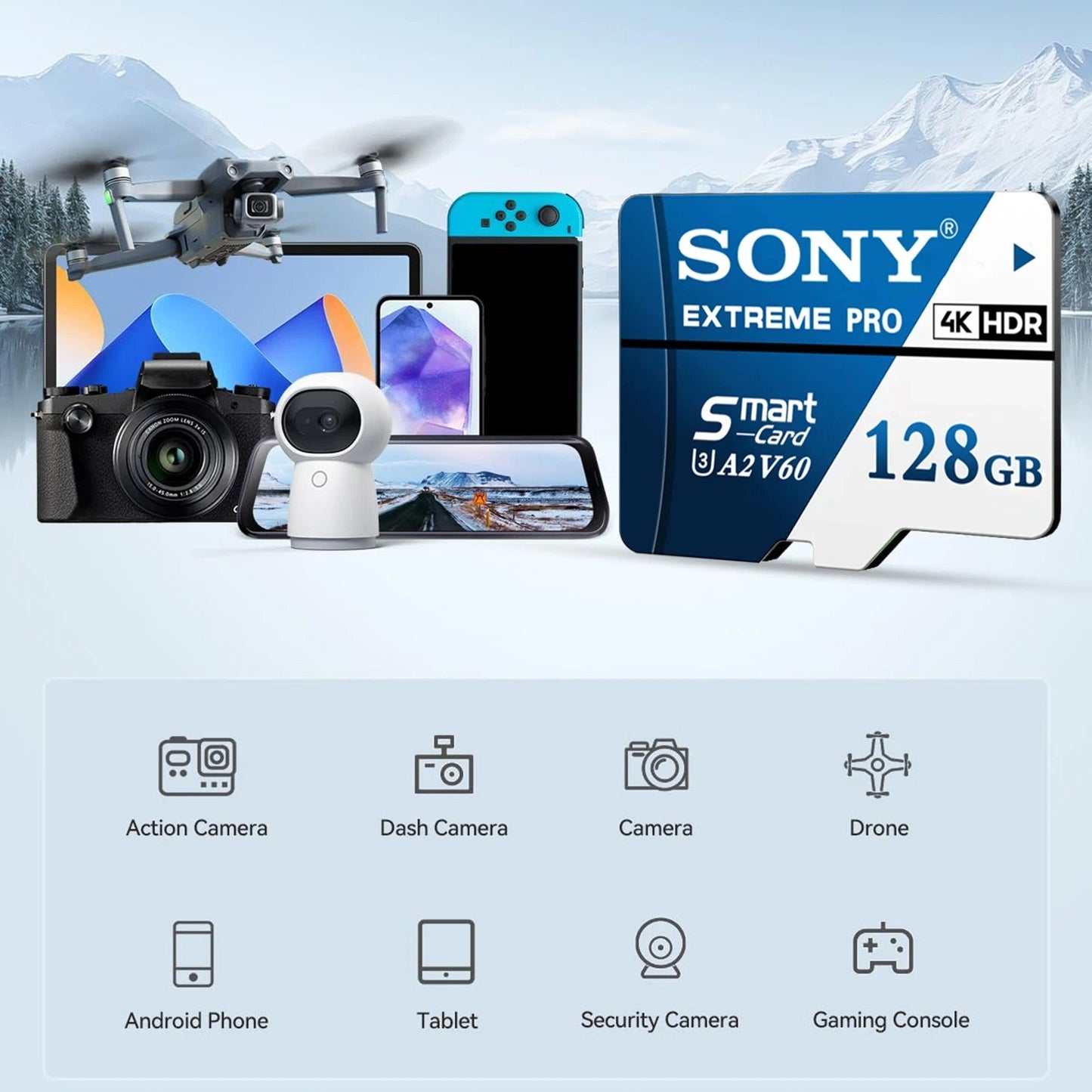 SONY Extreme Pro SD Memory Card 1TB High Speed Micro SD Card 128GB 256GB 512GB 64GB C10 TF Flash Card For Phone Drone Camera