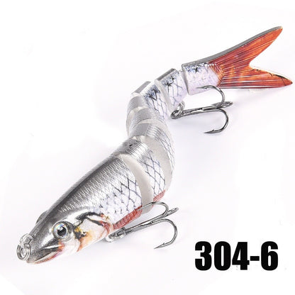 Iscas de Pesca Multi Articuladas Swimbait Crank Bait Isca Artificial Biônica de Afundamento Lento Água Doce Água Salgada Acessórios de Pesca de Truta Baixo