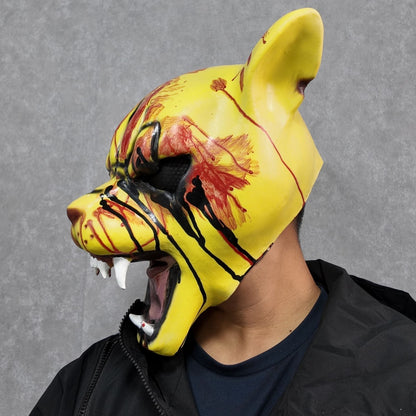 Hotline Cosplay Miami Tiger Tony Mask Breathable Comfortable Design for Adult & Kids Halloween Party Essential Costume Accessory