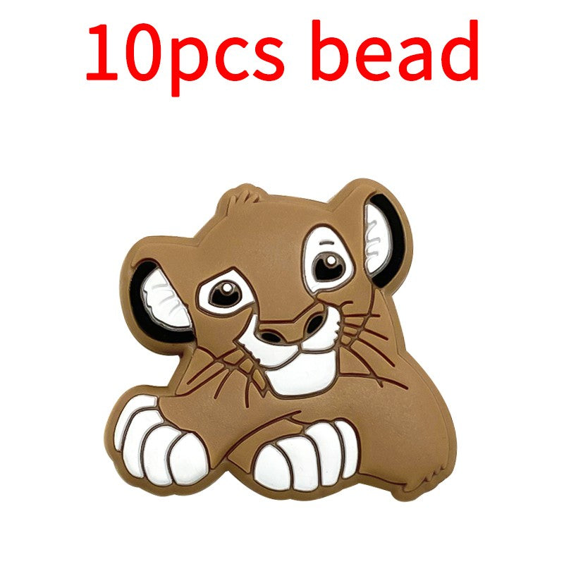 10pcs Mickey Minnie Silicone Pacifier Clips Food Grade Teethers For Baby DIY Baby Soother Nursing Pacifier Chain Accessories