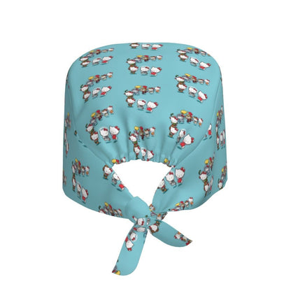 Touca Cirúrgica Personalizada Hello Kitty Equipe Médica Feminino Masculino Desenho Animado Personagem Para Chapéu de Chef Touca de Esfoliação