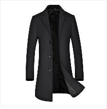 Winter Jacket Men Wool Pea Coat Oversized Overcoat Solid Business Casual Coat Men's Clothing Woollen Coats 4XL AF2011