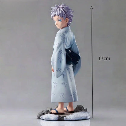 Boneco de Anime Jujutsu Kaisen Satoru Gojo Q Version Boneco de Ação Fofo Enfeite de Mesa de Anime Modelo de PVC Estátua Coleção Brinquedo Presente