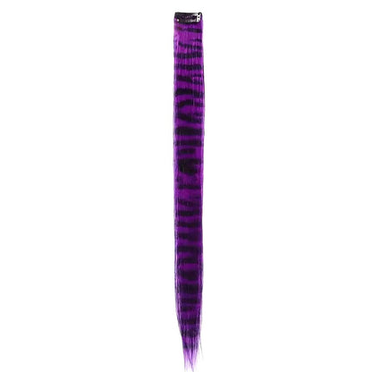 Extensão de Cabelo Sintético LUPU Pena Colorida Fake Hair Clip Em Uma Peça Para Mulheres Cosplay Festa Estilo Y2K