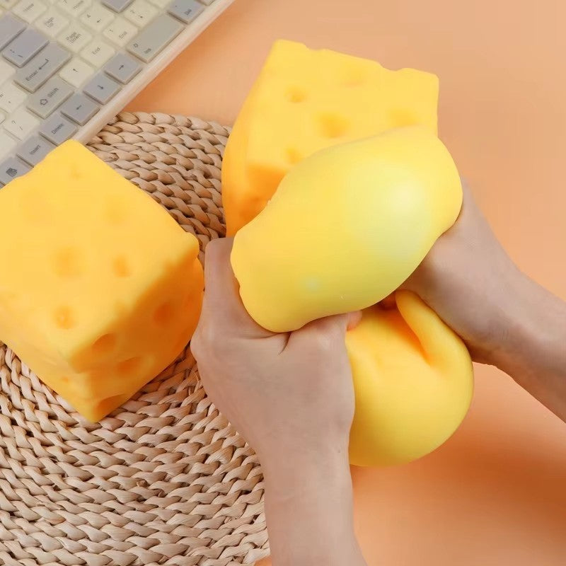 Giant Cheese Squishy Slow Rising Stress Relief Toy Soft Squeeze Toy for Adults Kids Anxiety Relief Fidget Toy Squishy