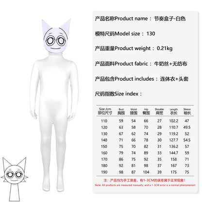 In-Stock Sprunki Incredibox Cosplay Costume - Halloween Stage Performance Bodysuit