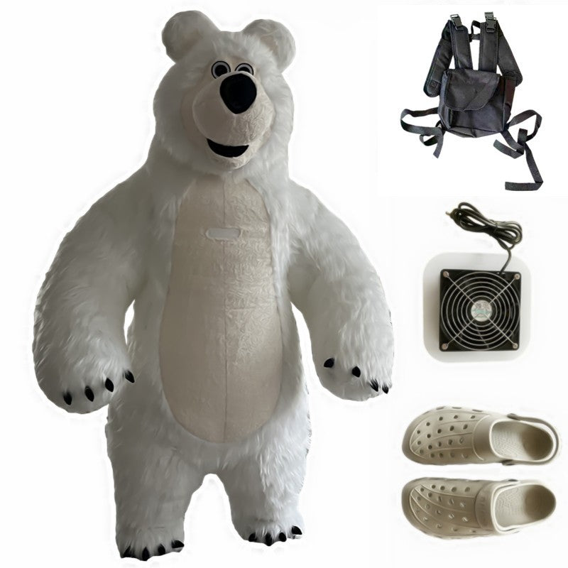 Inflatable Masha Bear Mascot Costume, A Walking Cartoon Doll Costume Suitable For Role-Playing, Applicable To Commercial Promoti