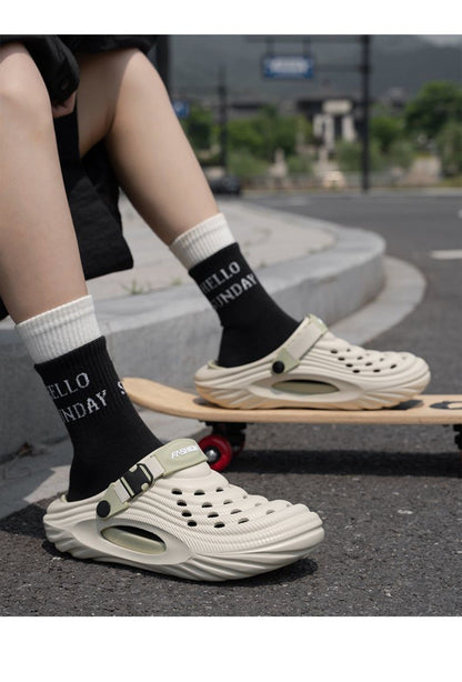 Summer New Trendy Soft Top Casual Men's Cool Slippers Versatile Fashion Two Wear Baotou Shoes