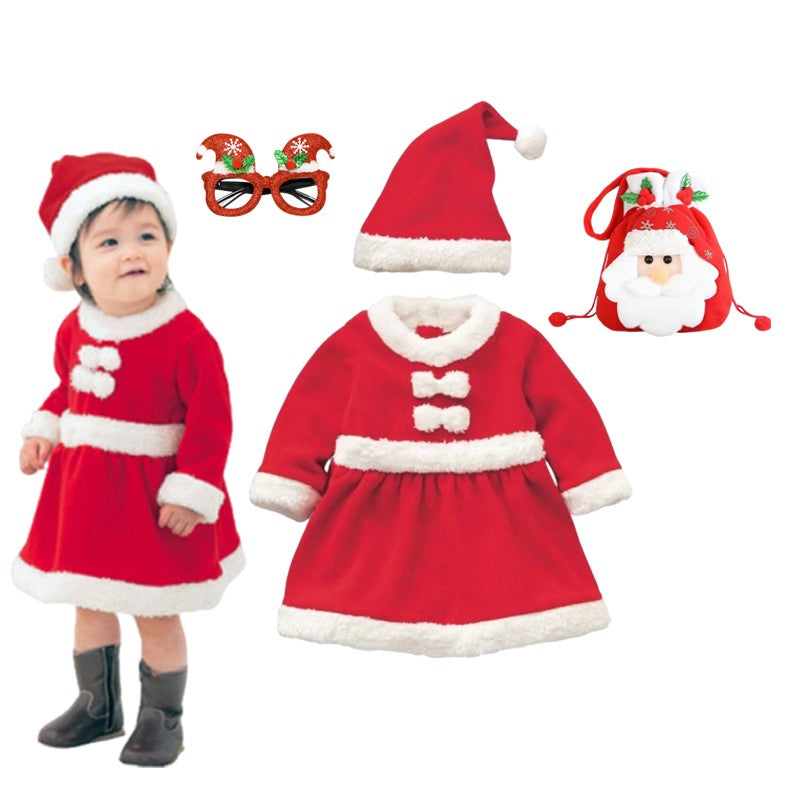 New Year Baby Boys Girls Christmas Santa Claus Costumes Children's Gifts Children Halloween Cosplay Party Kids Clothes