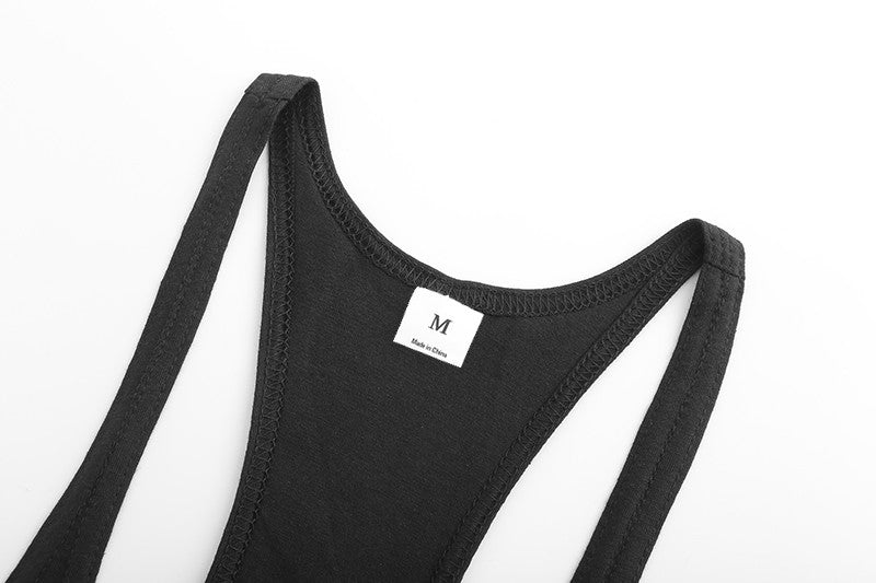 Japanese Anime Turtle Script Printed Mens Y Back Gym Clothing Cotton Fitness Tank Top Bodybuilding Muscle Stringer Singlets