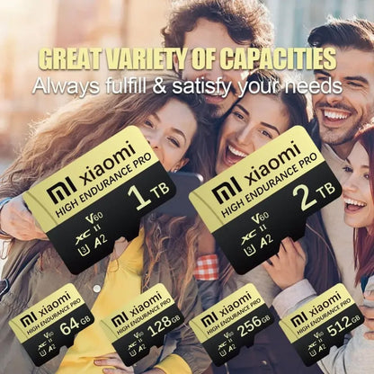 Cartão Micro TF Xiaomi Ultra 512GB 256GB Mini Cartão de Memória SD 2TB 1TB Cartão SD Memória 128GB Para Armazenamento de Arquivos de Alta Velocidade Cartões Flash