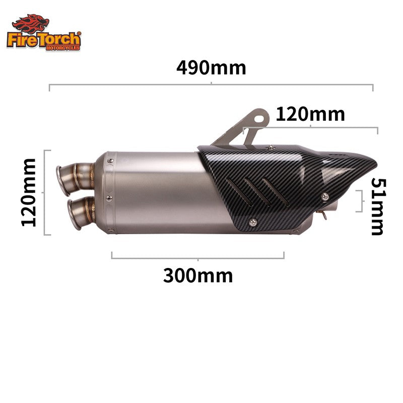 For CFMOTO 450MT 450 MT IBEX450 IBEX 450 2024 - 2027 Motorcycle Exhaust Escape Moto System Mid Link Pipe With Muffler DB Killer