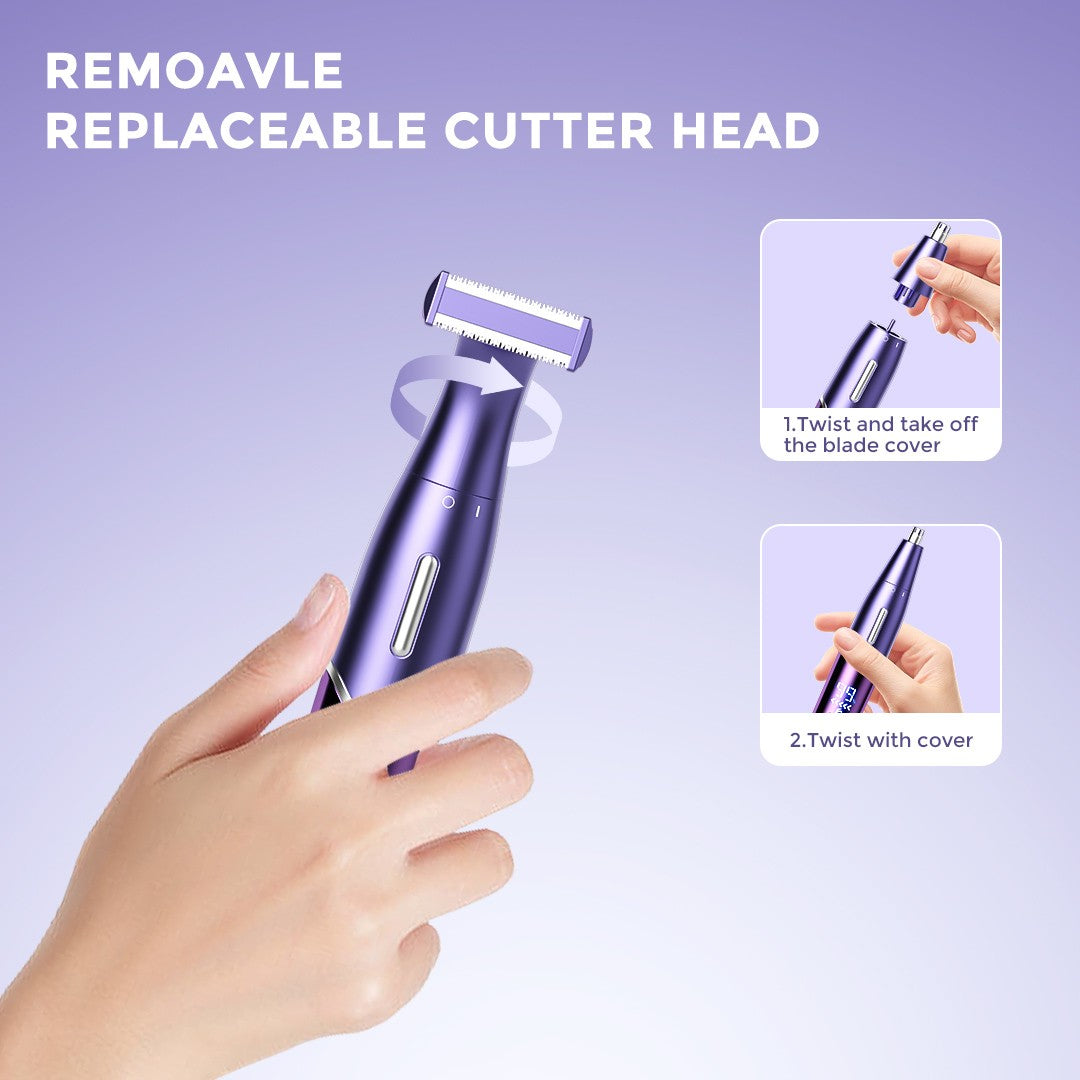 Sejoy 6-In-1 Body Hair Trimmer Kit Electric Beard Shaver Men Women Nose Hair Trimmer Eyebrow Razor Portable Body Hair Shaver