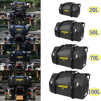 Motorcycle Waterproof Tail Bag Travel Outdoor Dry Luggage Roll Pack Bag 20 /40/66 Motorbike Luggage Backpack Motorcycle Seat Bag