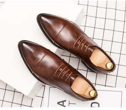Men's Dress Shoes Classic Casual Business Leather Shoes Men Retro Office Wedding Leather Formal Social Brogues Shoes For Men