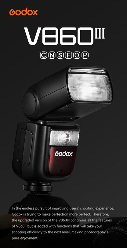 Godox V860III V860 III ON Camera Flash Light E-TTL II HSS Speedlite for Canon Sony Nikon Fujifilm Olympus Panasonic Pentax Light