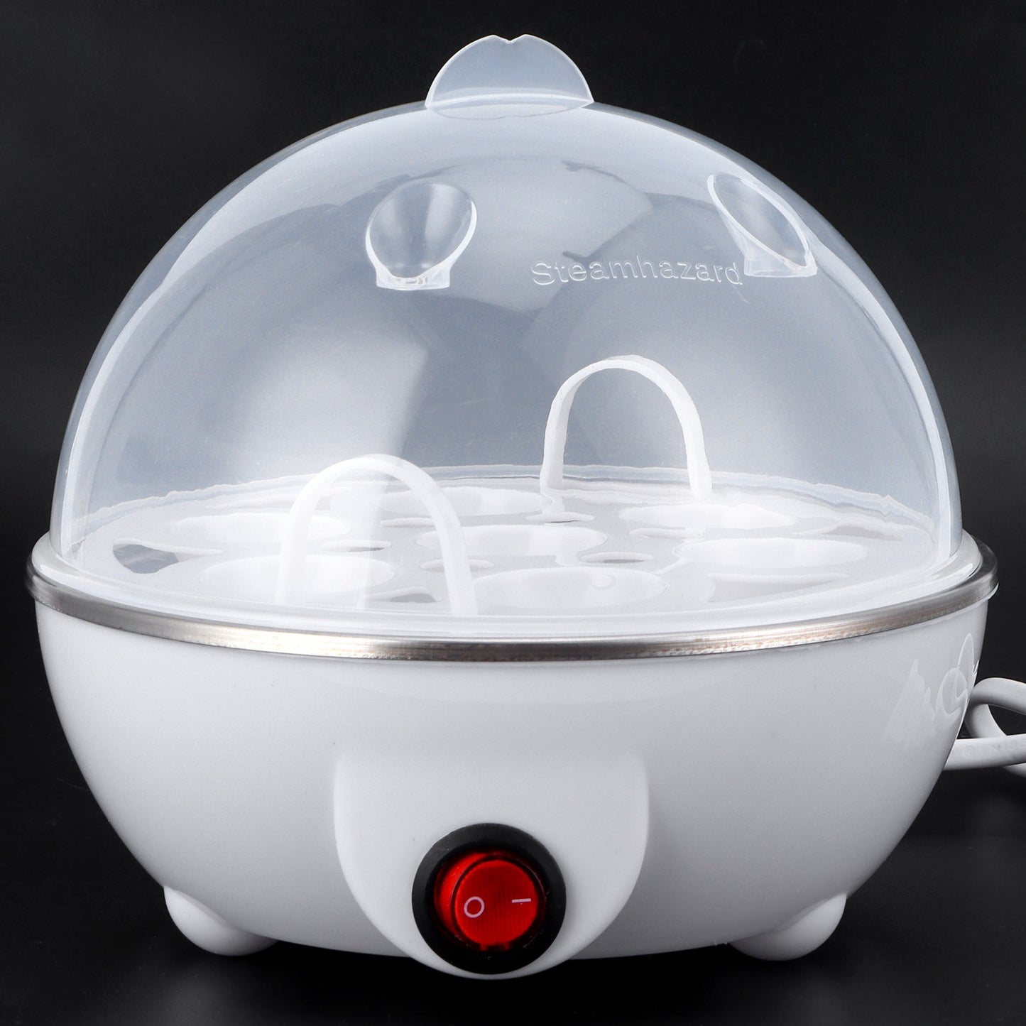 Panela Elétrica de Ovos para Uso Doméstico, Cozedor de Ovos para Café da Manhã, Mini Panela de Ovos Multifuncional, Vaporizador de Camada Única para Cozinha