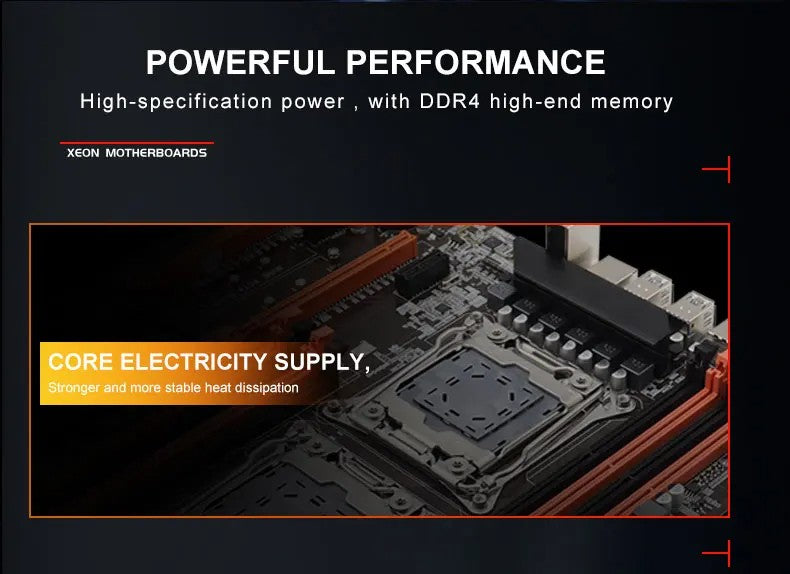 MOUGOl X99 Dual CPU Gaming Motherboard DDR4 M.2 NVME USB3.0 E-ATX LGA2011-3 Support Xeon E5 2680 V4 CPU Server Motherboard